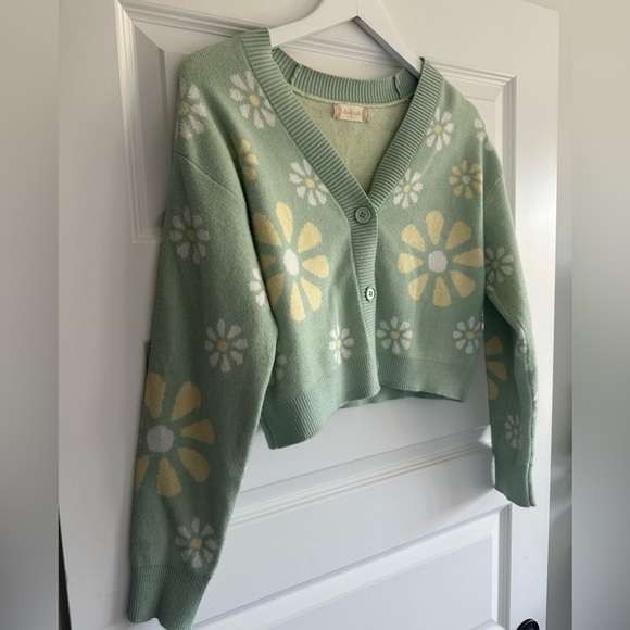 Altar'd State Floral Cardigan Sweater w/ Tank - Picture 3 of 8